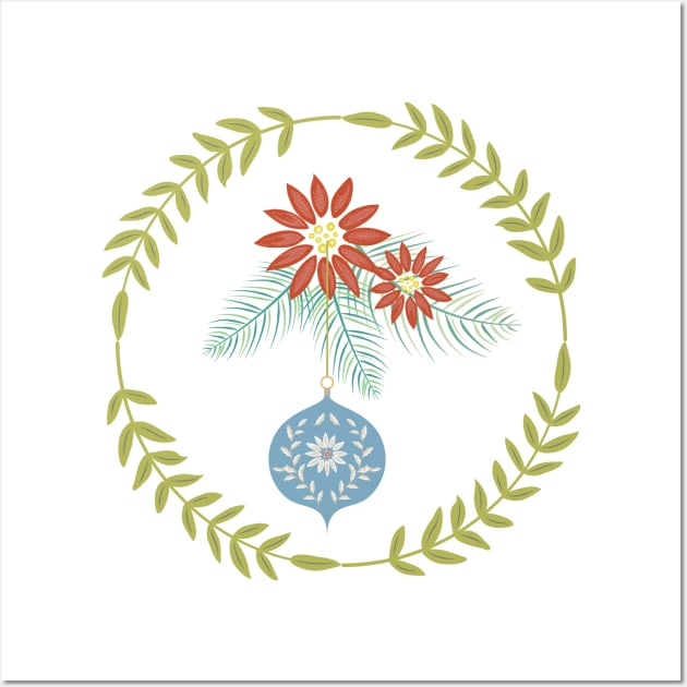 Retro Floral Ornament Wall Art by SWON Design